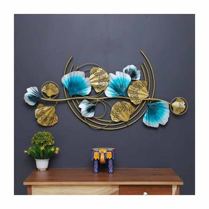 Art mural sur toile encadrée en métal de style islamique moderne avec des sujets floraux et un médium aquarelle, designs personnalisés, décoration d'intérieur durable - Product Image 2