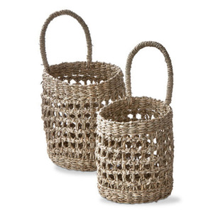 Panier mural en jonc de mer tissé à la main pour le stockage de l'oignon et de l'ail paniers suspendus en paille de haute qualité - Product Image 1