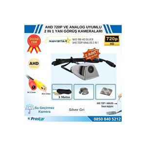 Telecamera laterale auto AHD 720P e analogico PAL Mini (grigio argento) Design speciale