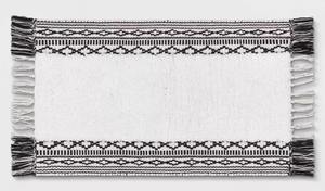 Vente en gros au meilleur prix Tapis de bain en coton tissé à la machine Tapis de salle de bain Durries Tassels Eco-Friendly Floral Pattern Custom - Product Image 5