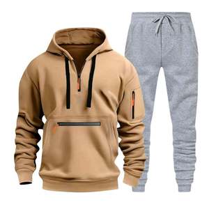 High Quality Cotton Fleece Tracksuit For <b>Men</b> <b>Slim</b> Fit <b>Men's</b> Two piece Factory Direct Hooded Athletic Street and Sports Wear - Product Image 2