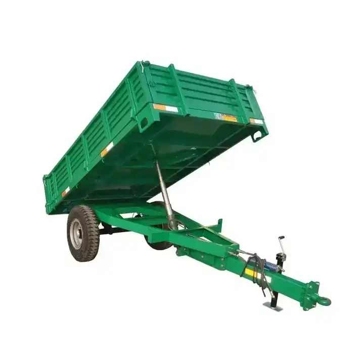 Best Supplier's High Quality Diesel Fuel New Tipper Dump Trailer Draw Bar Farm Tractor Full Trailer Right Pickup Truck Sale