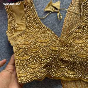 Blusa de Seda Pura con Cuentas y Bordado a Mano para Bodas, al Precio Más Bajo, Proveedor de Surat, Exportador de Moda Femenina India - Product Image 6