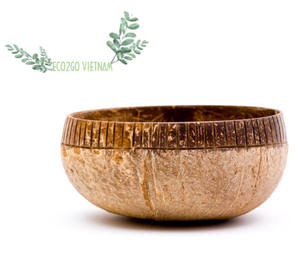 Cuenco de cáscara de coco grabado artesanal único de alta calidad Cuenco de cáscara de coco respetuoso con el medio ambiente para hacer velas a granel - Product Image 3