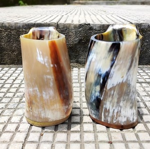 Tazas de cerveza de cuerno de búfalo y buey ecológicas hechas a mano con estilo, regalo de estilo Animal completo Interior pulido - Product Image 5