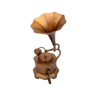 Décoration nautique cadeau fer rétro Antique Vintage finition décoratif modèle de Gramophone - Product Image 1