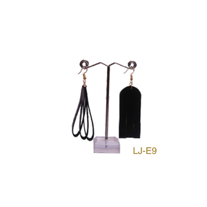 ต่างหูแฟชั่นทำด้วยมือหนังสีน้ำตาลและดำสำหรับผู้หญิงขายดี - Product Image 2