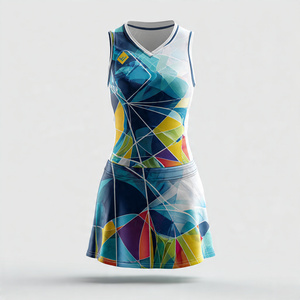 Custom Netball Uniforms Teamwear Sublimation <b>Heat</b> Transfer Women Netball Dresses 100% Polyester Netball Uniform - Product Image 3