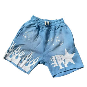 กางเกงขาสั้นกีฬาผู้ชายสำหรับฤดูร้อน ระบายอากาศได้ดี เป็นมิตรกับสิ่งแวดล้อม แห้งเร็ว ผ้าฝ้าย 100% สวมใส่สบาย ทรงหลวม เอวยางยืด ลายเรียบ สินค้าขายดี - Product Image 2