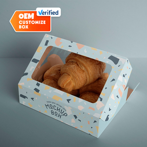 Caja de Cartón para Donuts Personalizada OEM, Solución de Empaque para Panadería Impresa en Cuatro Colores - Product Image 2