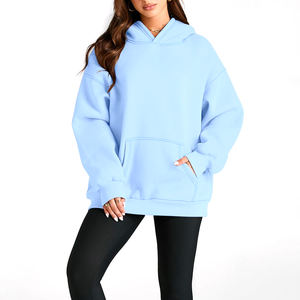 Nouvelle arrivée prix de gros hiver chaud femmes sweats à capuche surdimensionnés complet personnalisé Logo et Design femmes sweats à capuche surdimensionnés - Product Image 5