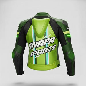 Chaqueta de Cuero para Motociclista con Logotipo Personalizado, Estilo Europeo, Hecha en Pakistán, Chaquetas de Cuero para Motociclistas a Bajo Precio - Product Image 2