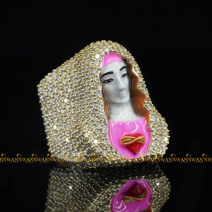 Anillo de oro amarillo de 14kt estilo Hip Hop, Diamante de moissanita Original helado con corte brillante que mejora la claridad VVS para bodas - Product Image 4