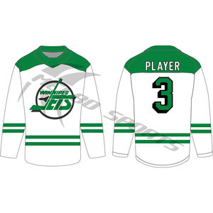 Maillot de hockey sur glace 100% polyester, impression par sublimation, broderie, extensible dans les quatre sens, nom d'équipe personnalisé, marque pour garçons et enfants - Product Image 4