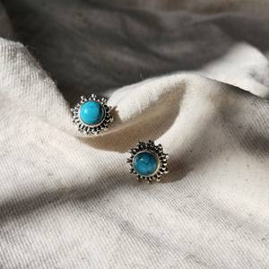 <b>Turquoise</b> gemstone <b>studs</b> for women <b>turquoise</b> jewelry for daily wear 925 sterling silver <b>stud</b> <b>earrings</b> for birthday gemstone - Product Image 4