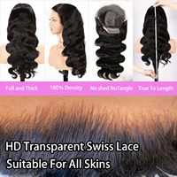 Perruques de cheveux humains vietnamiens Body Wave Lace Front pré-épilées HD sans colle 13x4 13x6, perruque frontale complète en dentelle pour femmes noires