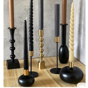 Standard Quality Metal Gold Round <b>Candle</b> Pillar Plate & <b>Taper</b> <b>Candle</b> <b>Holder</b> for Wedding & Home Tabletop Decoration - Product Image 5