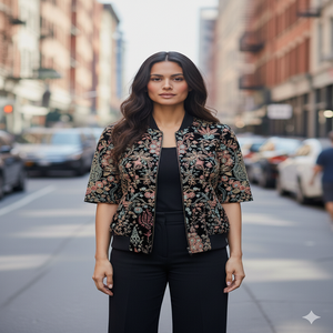 Tissu de broderie en velours de luxe pour robes de mariée vêtements de mode rideaux de décoration intérieure et projets d'artisanat - Product Image 3