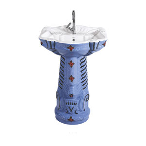 Vente mondiale en gros disponible, lavabo sur pied en céramique blanche de conception personnalisée pour usage domestique, salle de bain, articles sanitaires - Product Image 1