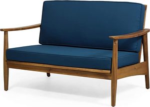 ชุดโซฟาสวนกลางแจ้ง Athura Mid-century ทำจากโครงไม้สักแท้และเบาะกันน้ำพร้อมการตกแต่งแบบธรรมชาติสำหรับใช้งานกลางแจ้ง - Product Image 4