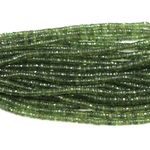 Cuentas Heishi de Apatita Oliva: Gemas Facetadas AAA para Joyería y Artesanía - Product Image 3