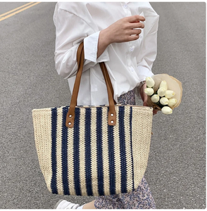 Bolsos de Mano de Paja Tejida a Mano para Mujer, Bolsos de Hombro de Paja para Damas, Productos al por Mayor - Product Image 3