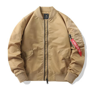 High Quality Men's Winter Bomber Jacket Custom Logo Embroidery/Printing MA1 Flight Waterproof Breathable Windproof Eco-Friendly - Product Image 2