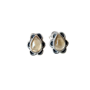 Bijoux pour femmes Boucles d'oreilles style bohème en argent sterling 925 Citrine Gemstone Boucles d'oreilles tendance faites à la main Cadeau - Product Image 1