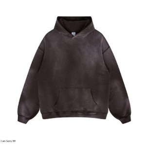 Custom Logo Printed <b>Thick</b> Heavyweight Oversized Hoodie Men 450-600 Gsm Terry Fabric Drop Shoulder Unisex Sweatshirts - Product Image 5