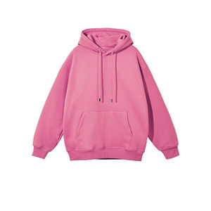 Sweat à capuche pour homme, 100% coton, doublé en polaire, coupe-vent, respirant, uni, coupe classique pour l'hiver - Product Image 1