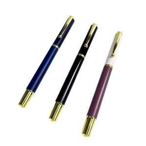 Plumas estilográficas con logotipo personalizado de nueva moda, hermosa y elegante punta de acero inoxidable, caja de regalo de Metal de plástico para estudiantes de 0,5mm - Product Image 1