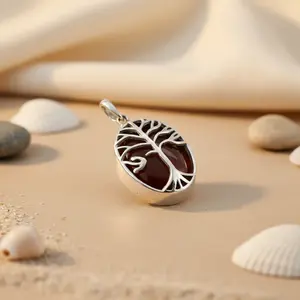 "Rose Gold Rhodium Plated <b>Tree</b> of Life Charm Pendant for Women's Religious Gold <b>Jewelry</b>" - Product Image 2