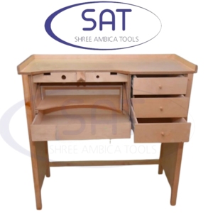 SAT Gold SilverJewelry Workbench with Drawers <b>Wooden</b> Goldsmith Bench for Jewelry Making Dies Tools Mexico South America Peru USA - Product Image 2