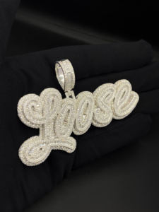 Pendentif Hip Hop en Acier Inoxydable Poli Haute Brillance avec Diamants CZ - Product Image 4