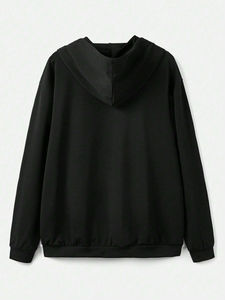 เสื้อมีฮู้ดแบบมีซิปเปิดไหล่มีลายสำหรับผู้ชายทำจากวัสดุคุณภาพสูงปรับแต่งได้ตามต้องการ - Product Image 2