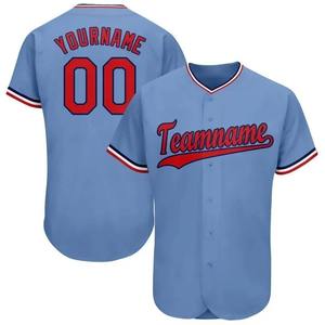Maillot de baseball personnalisé pour hommes vente en gros uniforme de softball brodé personnalisé avec bouton vêtements de baseball et de softball de haute qualité - Product Image 1