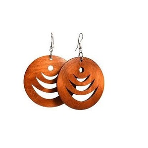 Boucles d'oreilles à la mode en bois Boucles d'oreilles en bois naturel élégantes pour femmes - Product Image 5