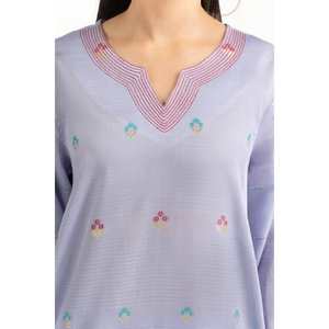 Conjunto de Traje de 3 Piezas para Mujer en Jacquard Teñido Color Malva - Product Image 2