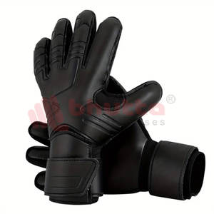 Gants de gardien de but personnalisés avec logo, forte adhérence, imperméables, protection complète des doigts, en cuir, unisexe, pour le football - Product Image 1