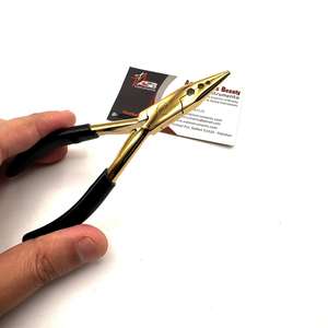 Pinzas para Microperlas de Tres Orificios, Doradas con Negro, Personalizables, Herramienta de Extensión de Cabello de Acero Inoxidable, Servicio OEM - Product Image 4