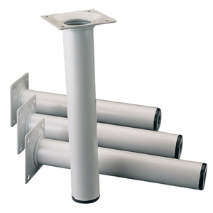 ELEMENT SYSTEM 30mm High White Furniture <b>Leg</b> with 800mm Mounting Plate-Pack of 4 for <b>Tables</b> - Product Image 3
