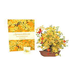 Tarjeta 3D con Flores Emergentes SEAPEARLS SPC-3DF01, Fabricada en Vietnam, para Días Festivos, Barnizado Mate, Flor de Maíz Amarilla, Color CMYK - Product Image 1