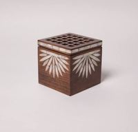 Nouveauté Brûleur d'encens Bakhoor en métal et bois & Mubakhara avec nacre Design arabe