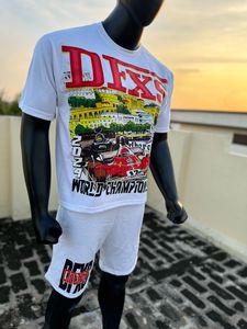 Ensemble short respirant en tissu polaire 300Gsm avec logo personnalisé Boxy Shirt avec sérigraphie haut de gamme des deux côtés meilleurs vêtements d'été - Product Image 3