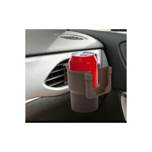 <b>Black</b> Rotatable and Adjustable <b>Car</b> Cup and Phone Holder ABS Plastic Portable Clip with <b>Box</b> Packaging - Product Image 1