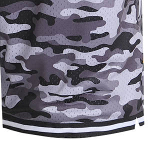 Short de basket-ball personnalisé grande taille en maille pour hommes vente en gros de joggings de sport athlétiques avec poches motif imprimé en tissu décontracté - Product Image 2