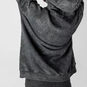 OEM conception haute qualité lavage à l'acide sweats à capuche 2025 gros basiques, coton mélangé durable coupe-vent lavage à l'acide sweats à capuche hommes - Product Image 4