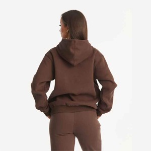 Vêtements de détente avec logo personnalisé Ensemble de sweat à capuche 2 pièces Costumes de jogging survêtements vierges surdimensionnés Ensembles de survêtements pour femmes - Product Image 4