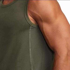 เสื้อกล้ามผู้ชายผ้าฝ้ายผสมสแปนเด็กซ์ทอแบบเป็นมิตรต่อสิ่งแวดล้อม สำหรับออกกำลังกาย โยคะ ใส่ลำลอง ไซส์พลัส - Product Image 4