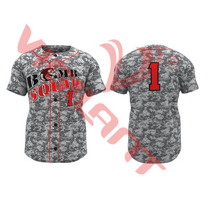 Vente en gros d'uniformes de baseball personnalisables pour jeunes Chemise grande taille toutes couleurs respirante en polyester 100% avec logo OEM - Product Image 1